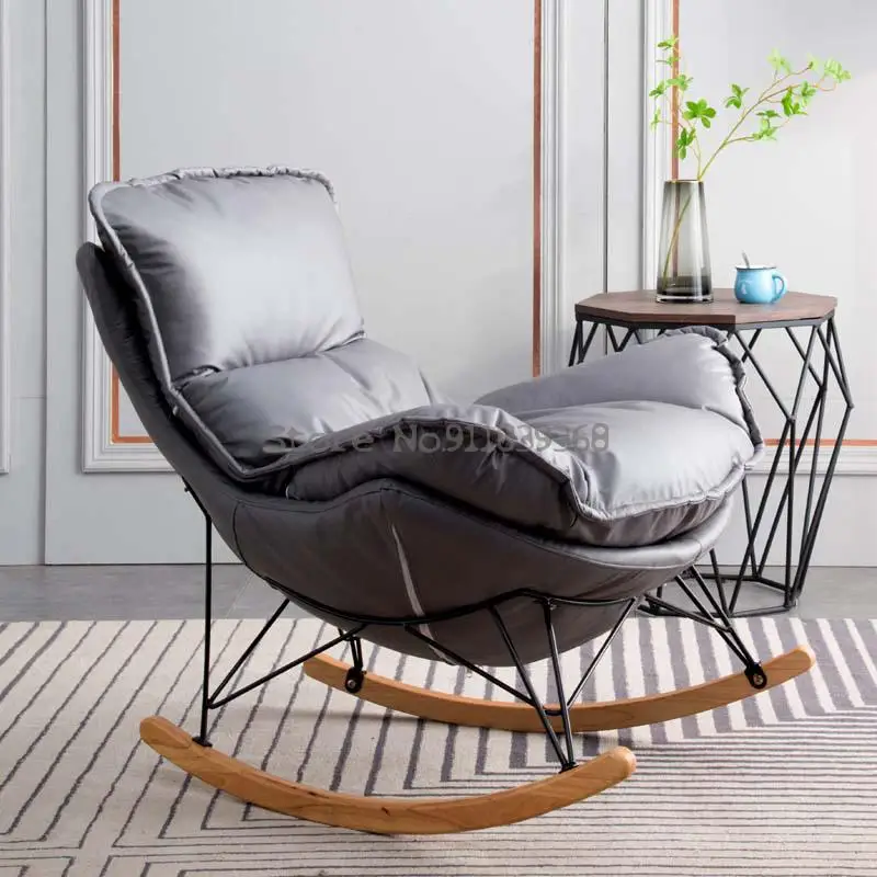 Кресло качалка в скандинавском стиле одно кресло для взрослых ленивый отдыха