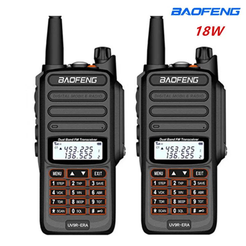 2 шт. Baofeng Walkie Talkie 30 км UV 9R ERA плюс IP68 Водонепроницаемый ong диапазон двухстороннее Ham