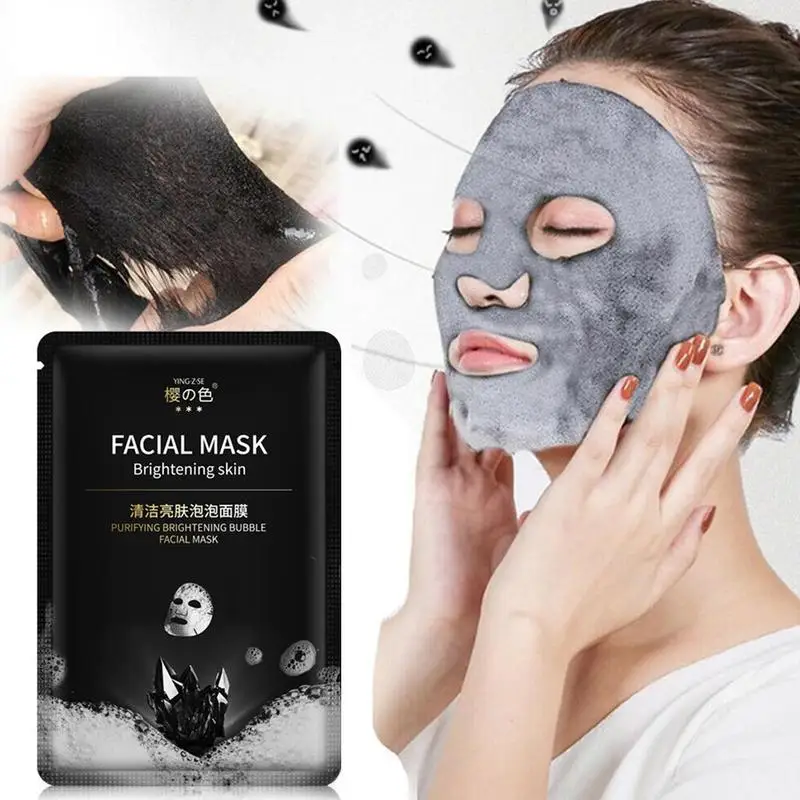 Detox кислородная черная пузырьковая маска Корейская Косметическая увлажняющая из