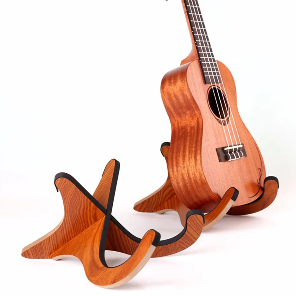 

1pc Ukulele Holder Stand Wooden Stand Bracket Holder Shelf Mount For Mini Guitar Ukulele Violin Musical Strings Instrument Parts
