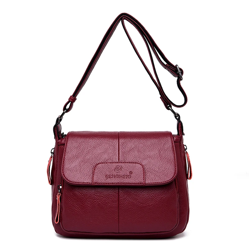 

2020 New Shoulder Bags Soft Leather Flap Messenger Bag Luxury Handbags Women Bags Designer High Quailty Tote Bags Sac A Main