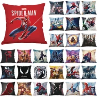 marvel spiderman digital printed linen sofa pillow case car lumbar pillow cushion
