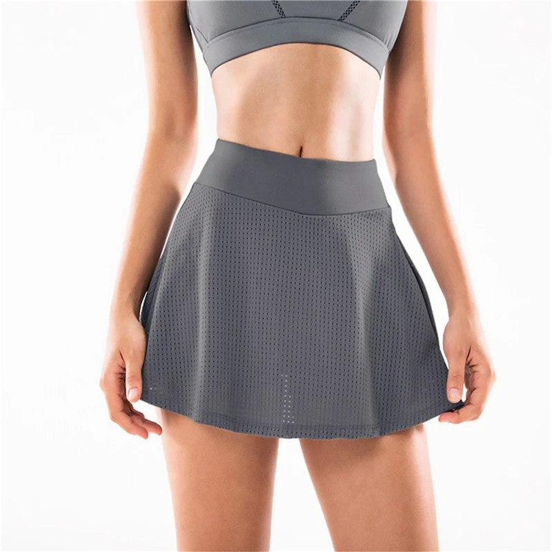 

Womens Sports Shorts Tennis Skirt Girls Female Gym Short Dance Skirt Running Fitness Yoga Shorts Pantskirt Anti-Emptied 2 In 1
