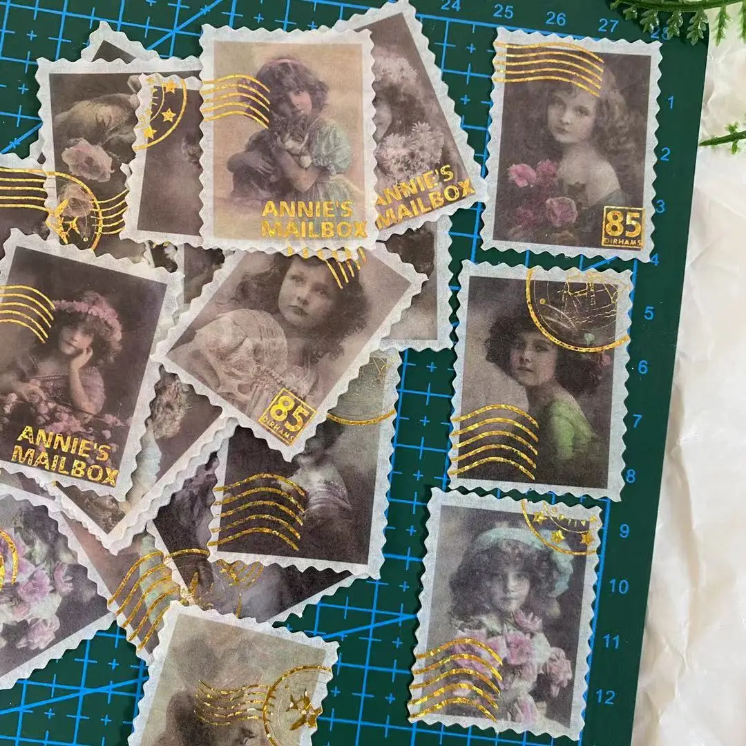 

Vintage Kawaii Cute Girl Sticker DIY scrapbooking journal base collage mobile diary happy plan gift sealing decoration sticker