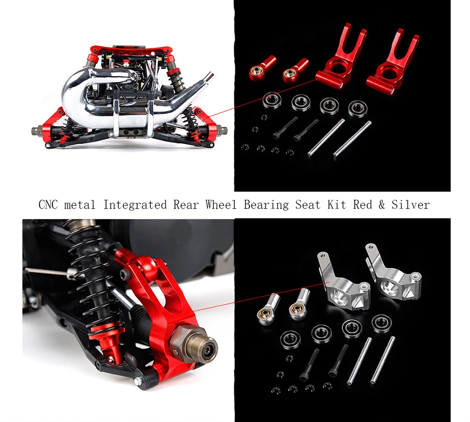 Цельный комплект подшипников задних колес с ЧПУ подходит для 1/5 HPI ROVAN ROFUN KM GTB TS BAJA