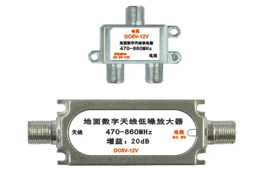 

DTMB ground wave digital low noise amplifier UHF antenna amplifier fish bone antenna fly swatter amplifier