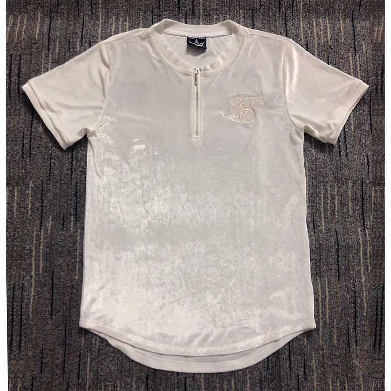 Мужская свободная шелковая футболка Повседневная с коротким рукавом для лета |