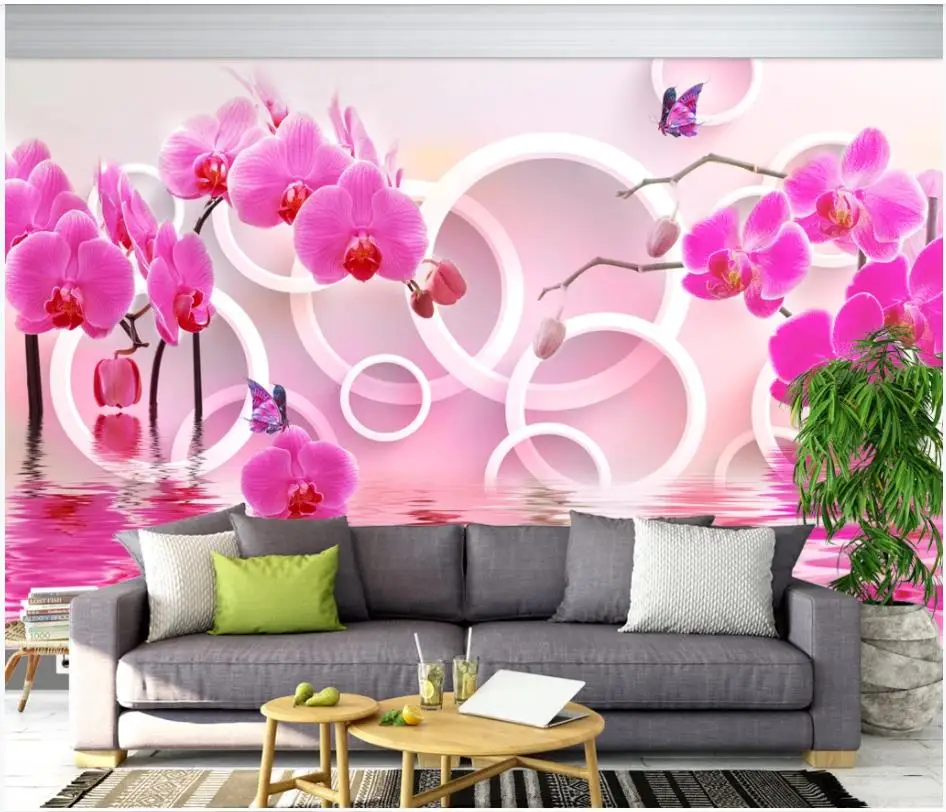 

Custom photo wallpaper 3d mural wallpaper for living room Modern beautiful warm romantic flowers 3D TV background wall papers