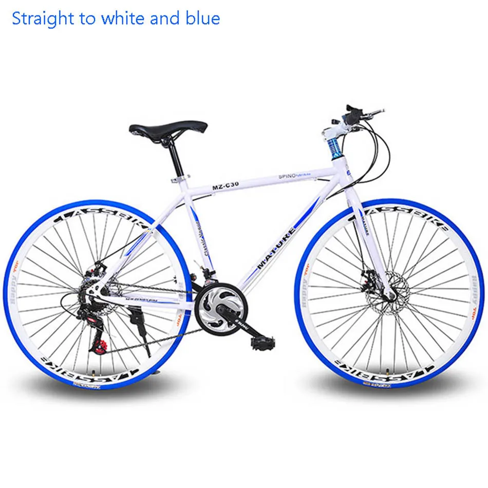 Straight-Blue 28 дюймов 21 скоростной велосипед рама для езды на велосипеде 21 скоростной дисковый тормоз высокий человек MTB велосипед 4 цвета на выбор - Цвет: Straight-Blue