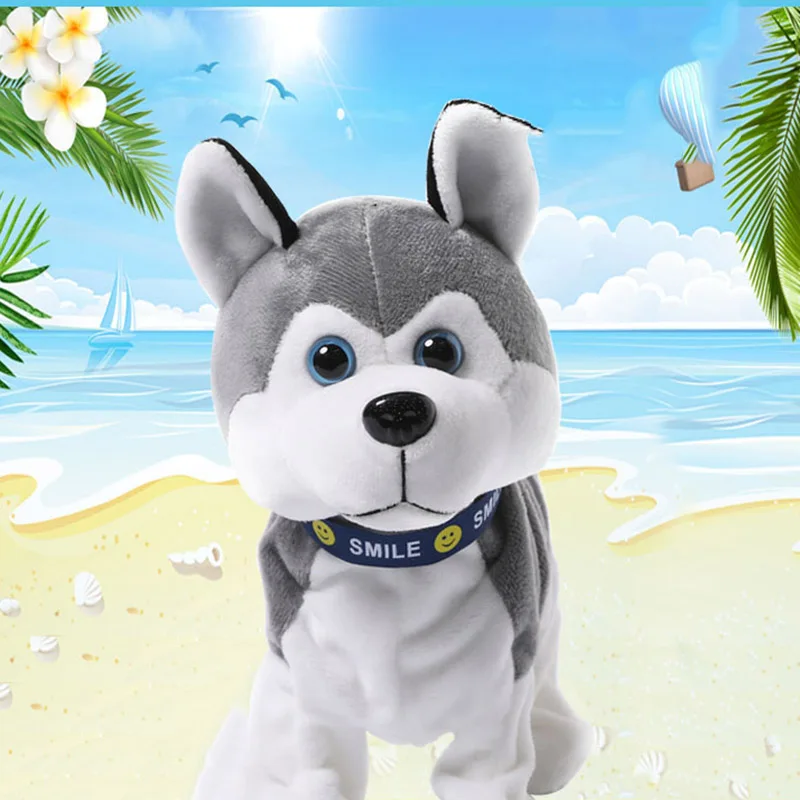 

Sound Control Electronic Interactive Dogs Toy Robot Puppy Pets Bark Stand Walk 8 Movements Plush Toys For Kids gifts