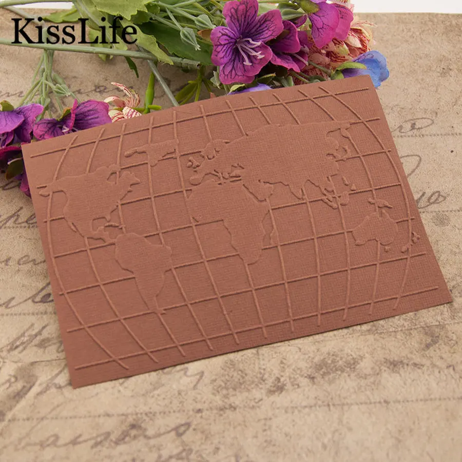 2019 новый глобус Карта мира пластиковый шаблон папки для тиснения скрапбукинга