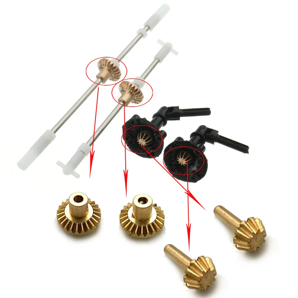 

1/16 RC Car Original Metal Gold Color Front Rear Axle Gear For WPL B14 B16 B24 C14 C24 Replacement Repair Accessories Durable