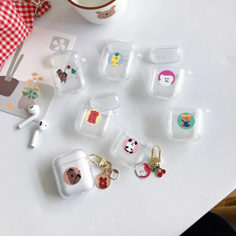 Чехол для наушников с изображением корейских конфет и медведей airpods 2 чехол bluetooth