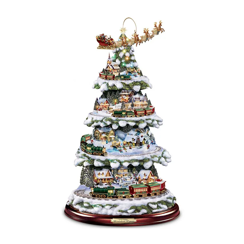 

Christmas Tree Winter Home Decoration Rotating Sculpture Decorations Paste Window Paste Stickers Christmas Decorations