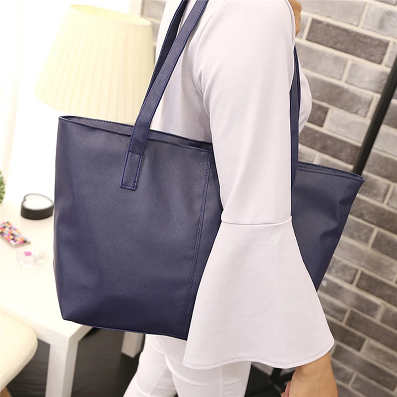 Женские сумки простые мягкие сумки-тоут большие вместительные на плечо