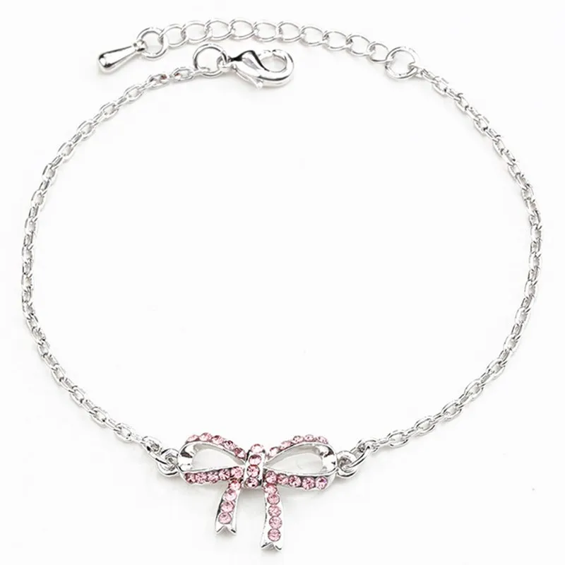 

Noble Simple Sweet Bracelet Bangle For Women Lady Fashion Bracelets Crystal charm Women Link Chain popular Jewelry Bangles 2020