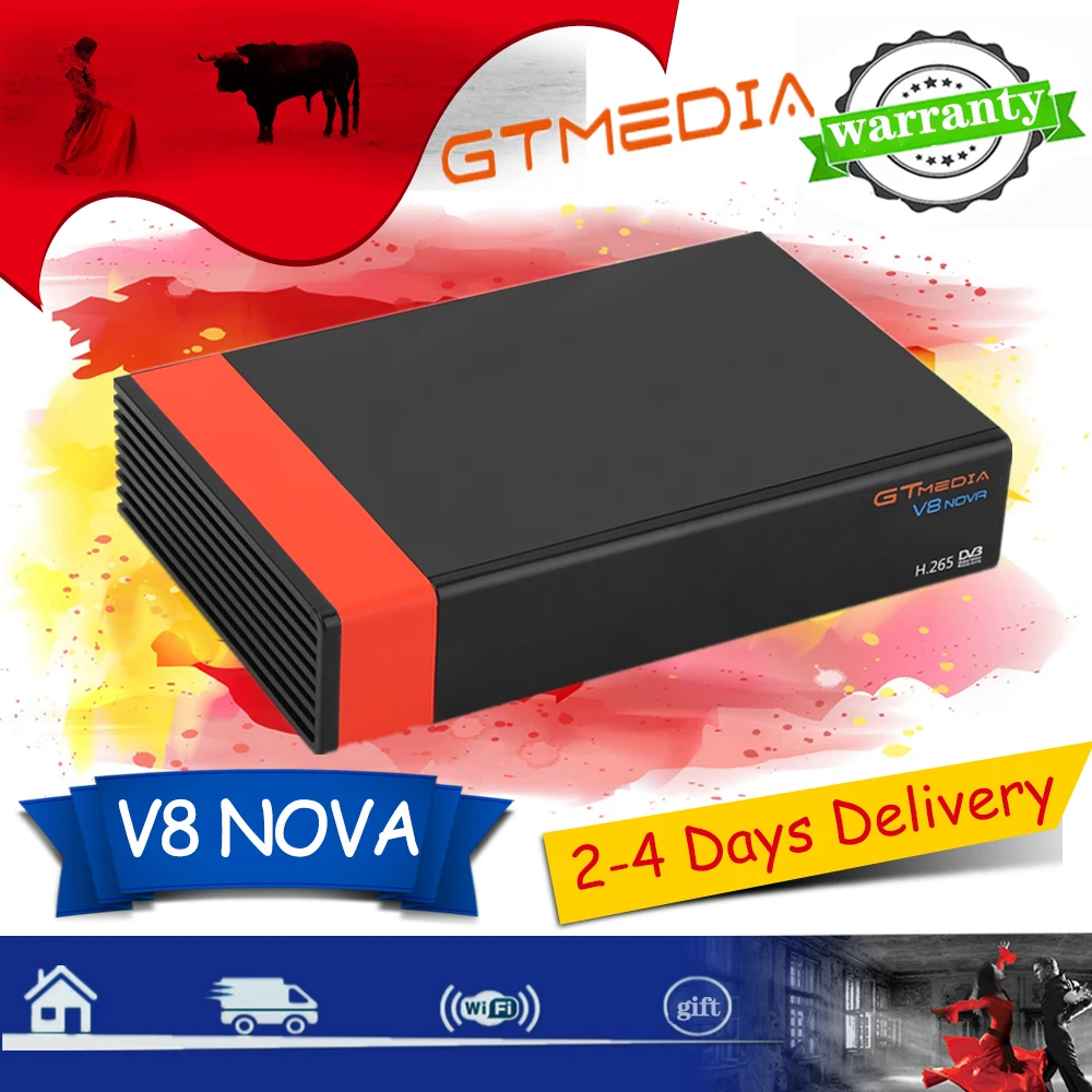 1080P приемник Gtmedia V8 Nova встроенный WIFI спутниковый H.265 GTmedia V8X обновление с Freesat V9 Super v8