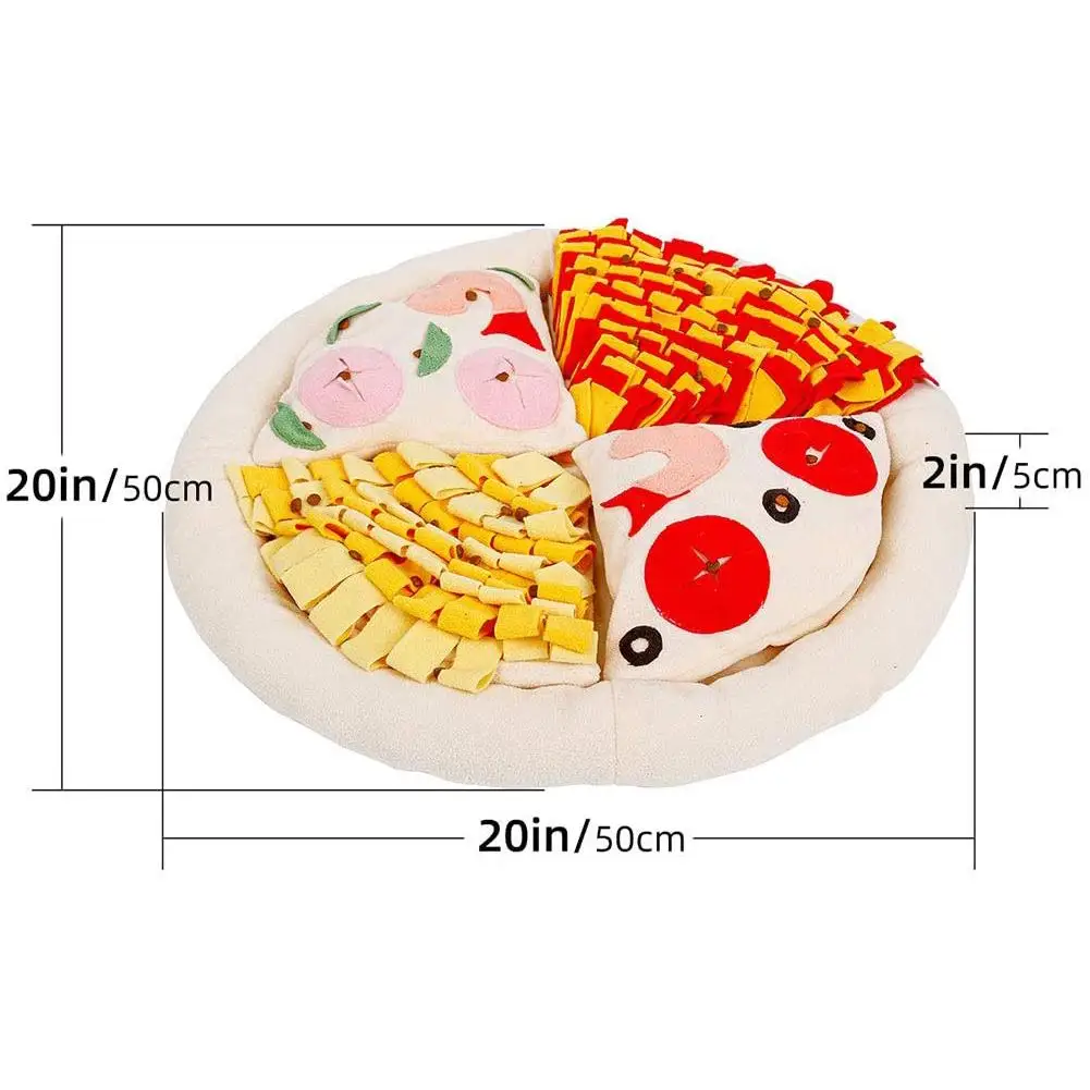 

Pet Pizza Shape Snuffle Mat For Dogs Nosework Feeding Blanket Puzzle Toy