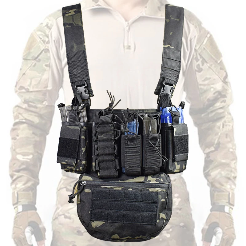 

Military Tactical MK3 Chest Rig Molle Vest Airsoft Combat Vests with Radio Magazine Pouches Swat Outdoor Hunting Paintball Gear