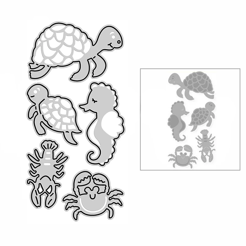 Новинка 2021 металлические режущие штампы морского краба для рукоделия