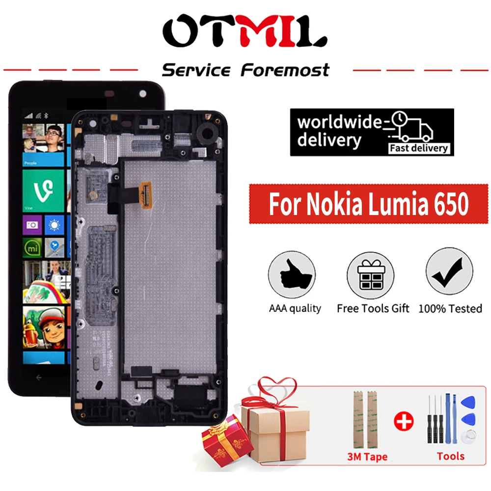 

ЖК-дисплей 5,0 "для NOKIA Microsoft Lumia 650 с сенсорным экраном и дигитайзером в сборе, запчасти для Nokia 650