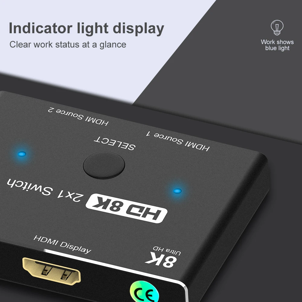 Ultra HD HDMI совместимый 2 1 переключатель в 8K @ 60 Гц 4K 120 KVM 2x1 адаптер для PS4/5 ТВ