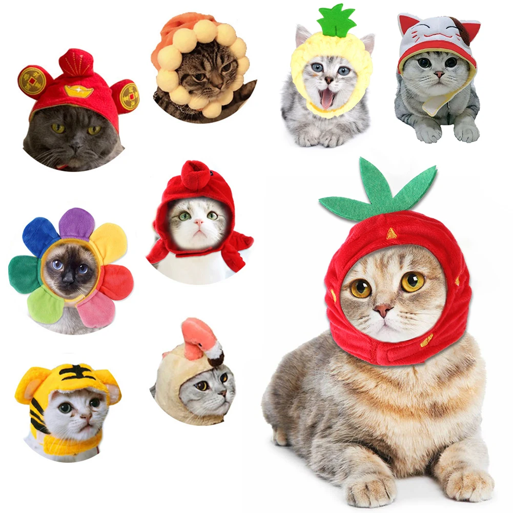 

Funny Hat for Cat Dog Cute Sunflower Dress Up Costume Pet Cap Hats Christmas Cosplay Animal Keep Warm Headwear Cats Accessories