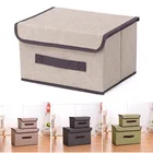 Складные корзины для хранения, коробки для хранения с крышками и ручками, корзины для хранения, органайзеры для игрушек, одежды, бумажных книг JW