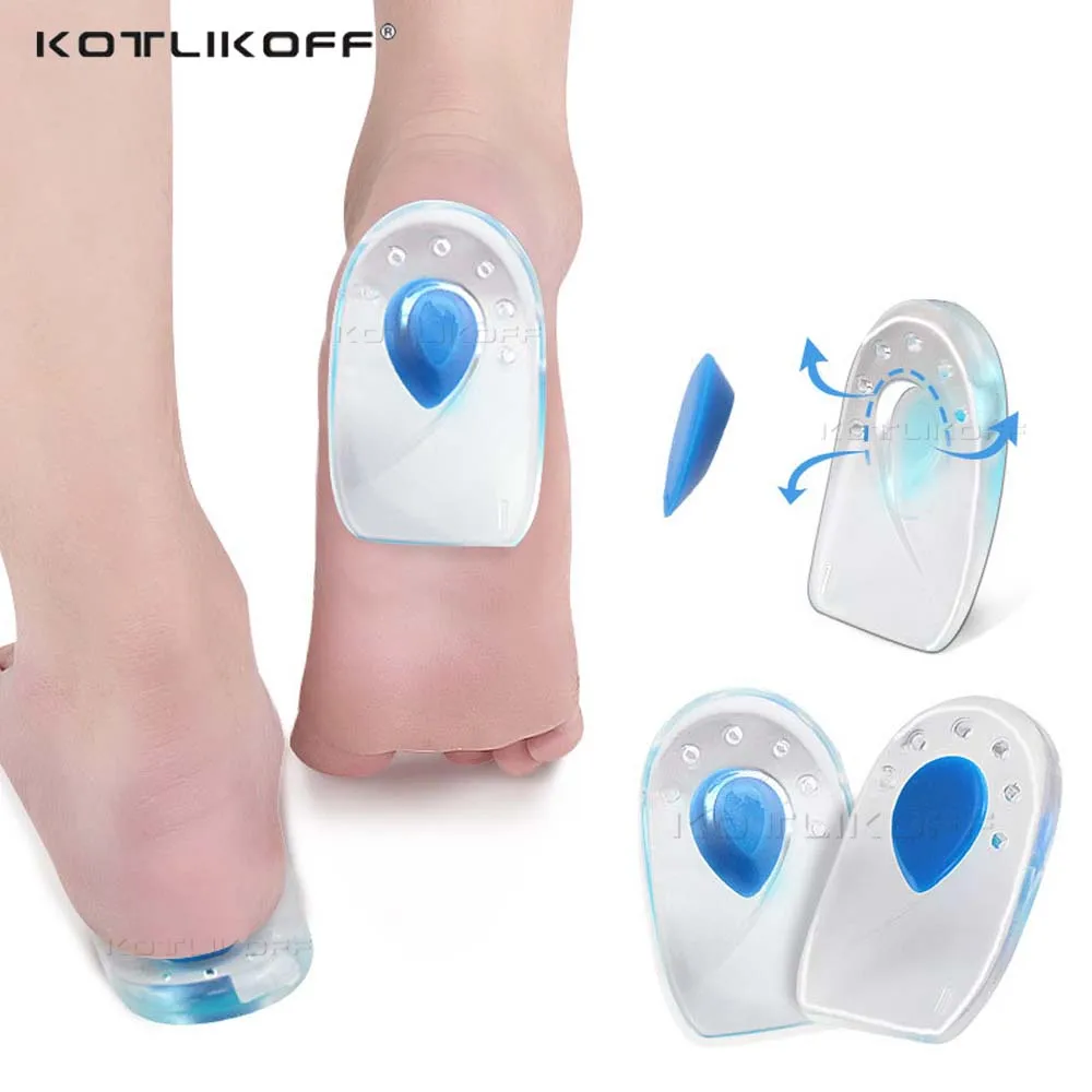 

Silicone Gel Insoles Heel Cushion Detachable Support Pad Cup For Bone Spurs Pain Relief Protectors Plantar Fasciitis Insole