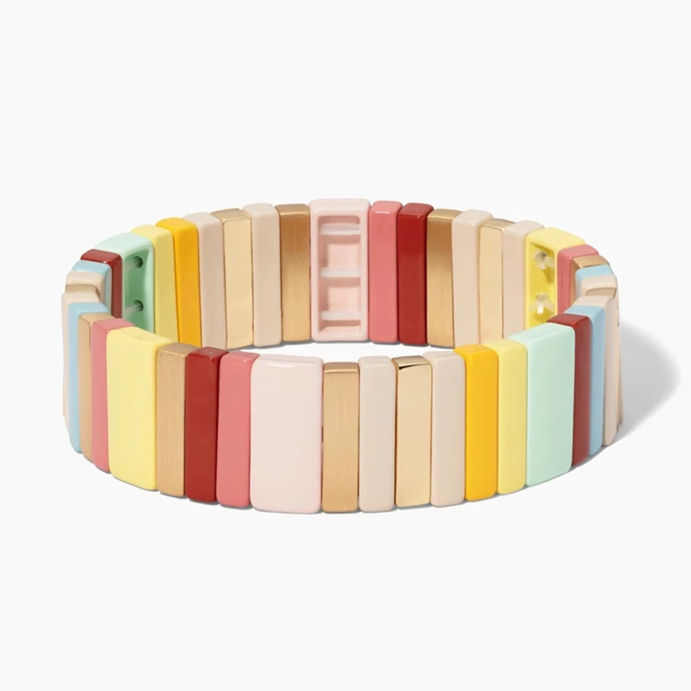 Дизайнерский женский элегантный браслет KELITCH эмалированная плитка бусины