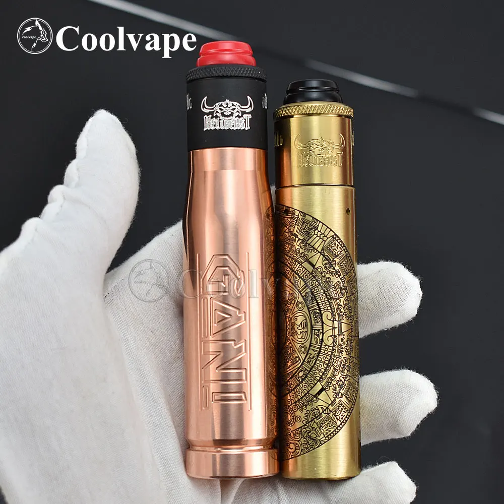 

ROGUE MOD Gani Mod Mechanical MOD with Hellbeast RDA Atomizer Electronic Cigarette Vape Kit fit 18650 battery 316ss Vape