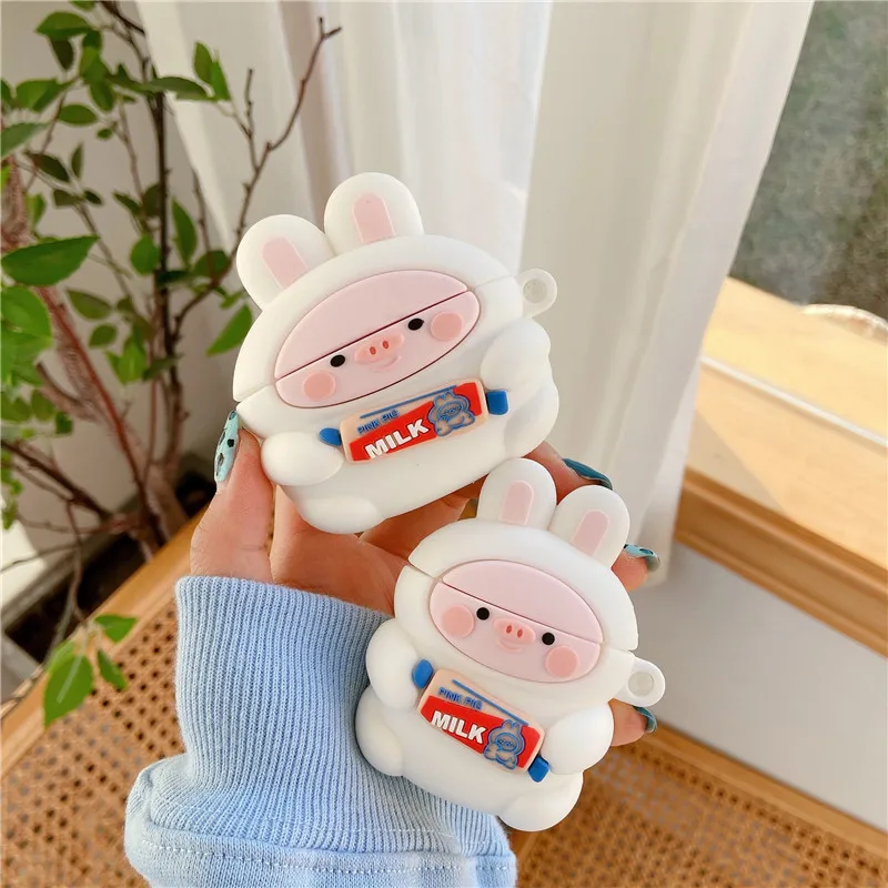 

Чехол для AirPods pro, милый мультяшный кролик, чехол для наушников с изображением конфет, чехол для Airpods 2, чехол с крючком