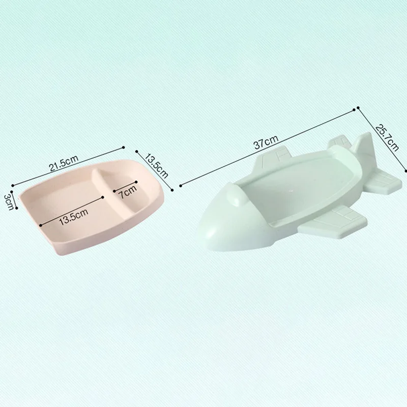 Детское блюдо бамбуковые тарелки миски самолет тренировочная посуда набор для