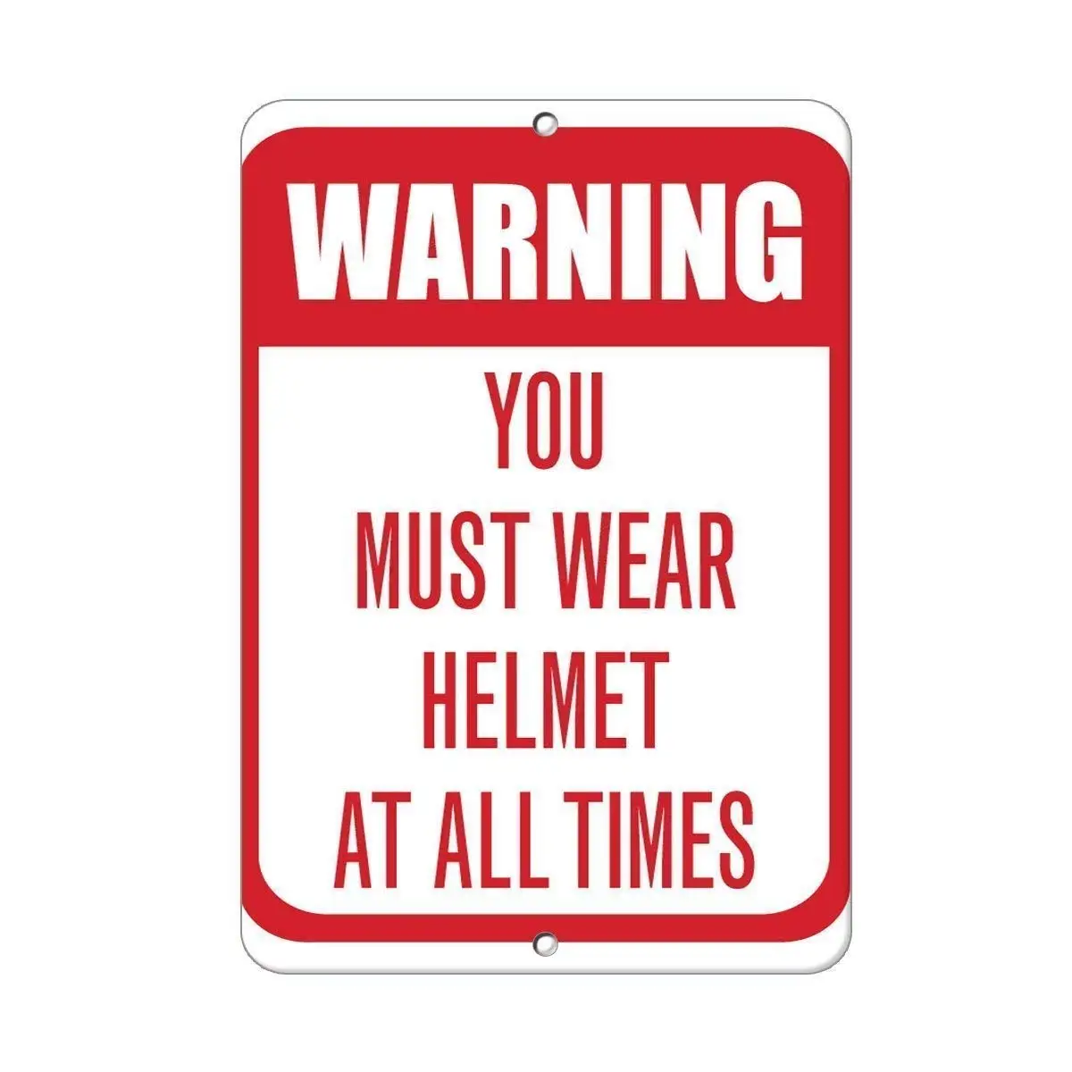 

SLALL You Must Wear Helmet at All Times Traffic Retro Street Sign Household Metal Tin Sign Bar Cafe Car Motorcycle Garage Decora