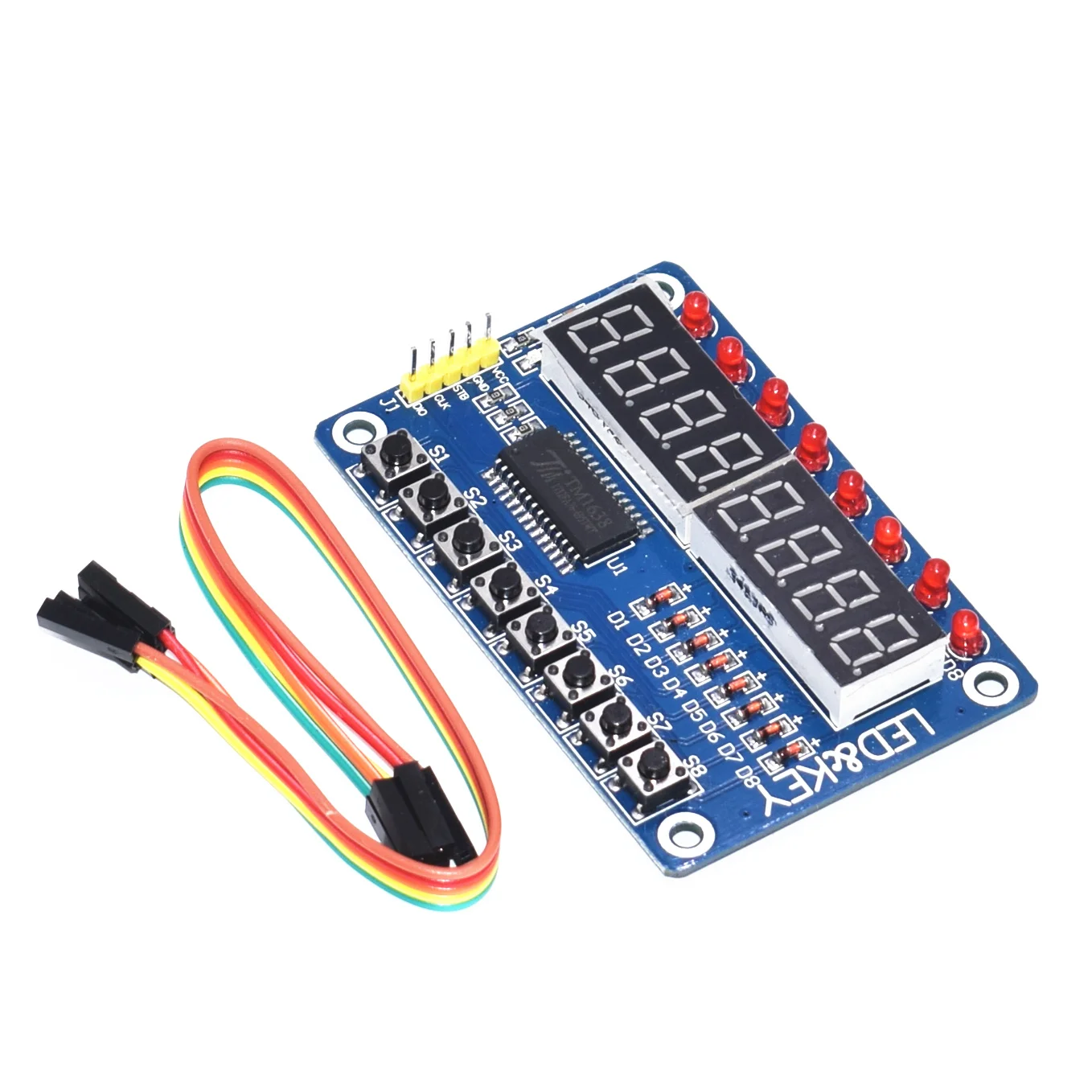 1 шт. ключ-дисплей для AVR Arduino новый 8-битный цифровой светодиодный модуль трубки 8