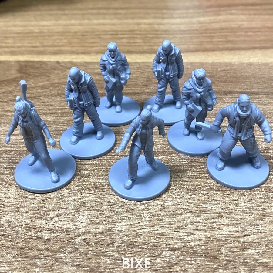 Серая миниатюра людей для этой войны в шахте 7 шт. партии настольные игры фигурки