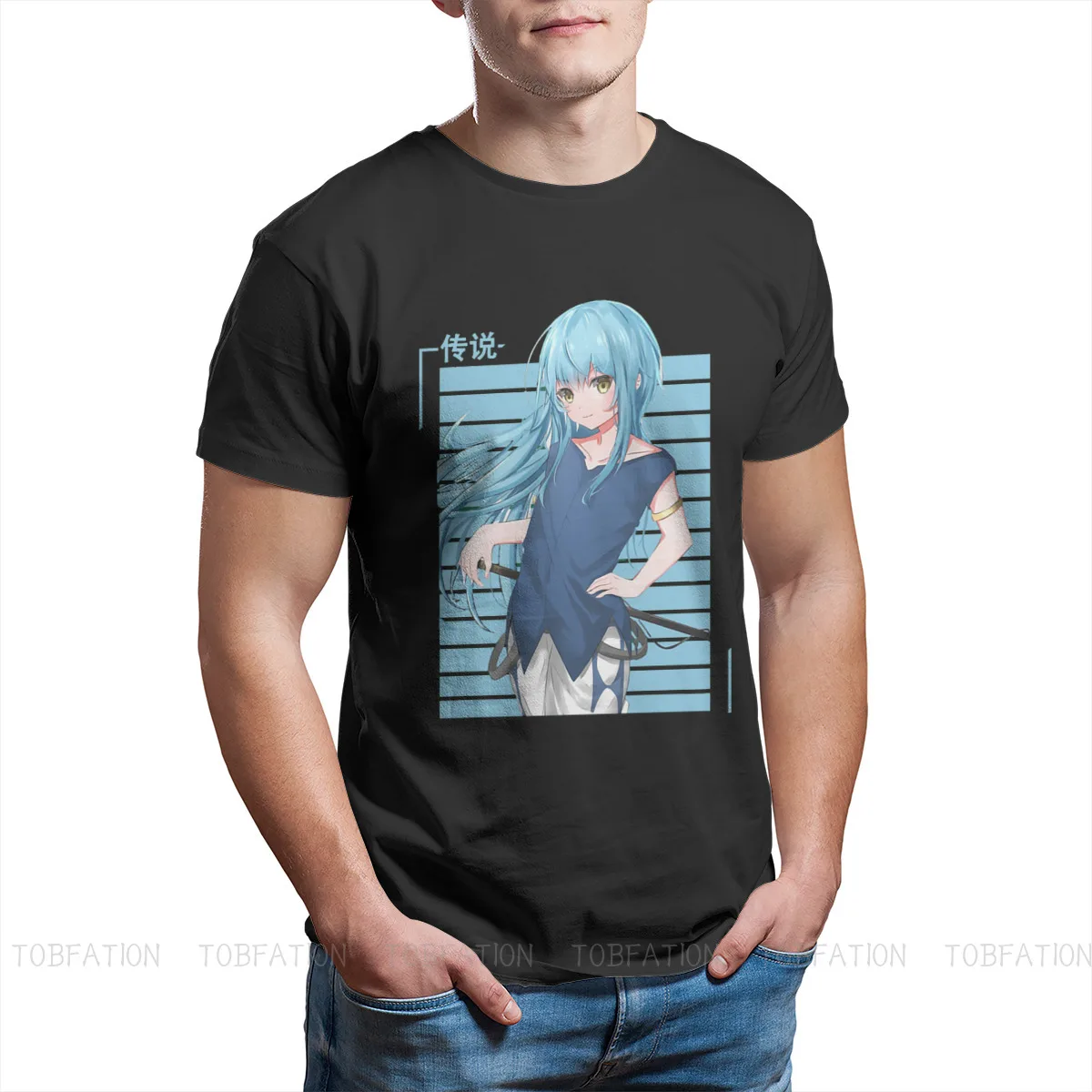 Модные футболки rimuru с рисунком из аниме I Time Get Reincarnated as a Slime мужские топы чистого