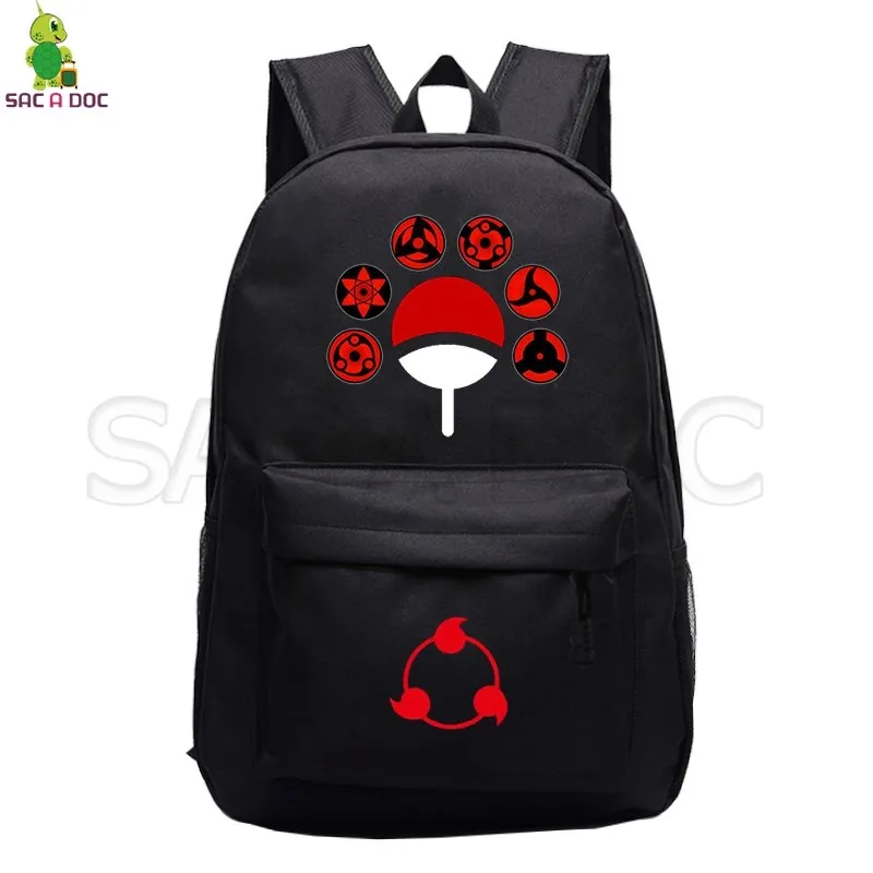 2 Наруто Uchiha Clan Sasuke рюкзак школьные сумки для девочек-подростков мальчиков Sharingan Akatsuki рюкзак для ноутбука повседневный рюкзак для путешествий - Цвет: 2