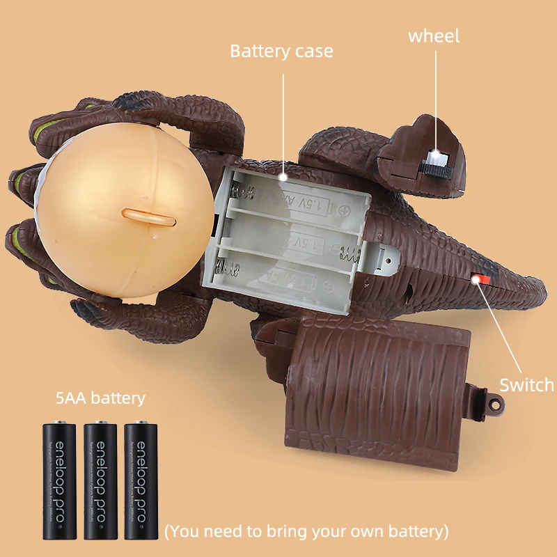 Электрический авто ходьба динозавр игрушки модель T-rex динозавриос светодиодный