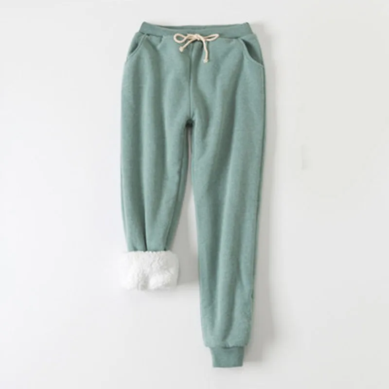 

Women Sweatpants Thicken Warm Trousers Bottoms Fleece Pants Plush Jogger Winter Pants Casual Elastic Waist Sports Sweatpants New