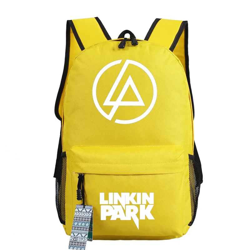 Linkin Park Холст Печати Рюкзак Сумка Унисекс Печать Моды Школьные Сумки Студенты Подростки Косплей Подарки Модный Путешествовать Спорт Уличный Кемпинг