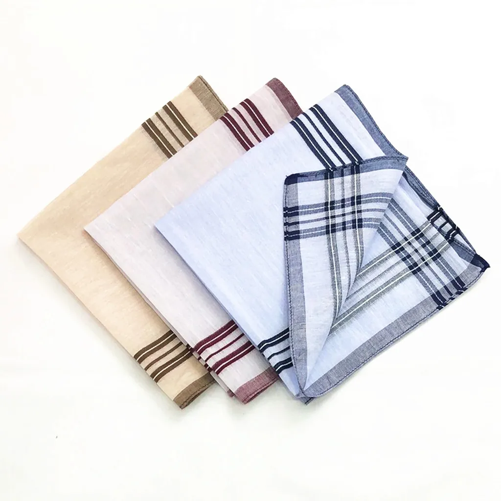 

12x 100% Cotton Plaid Striped Handkerchiefs Hanky Square Formal 15''