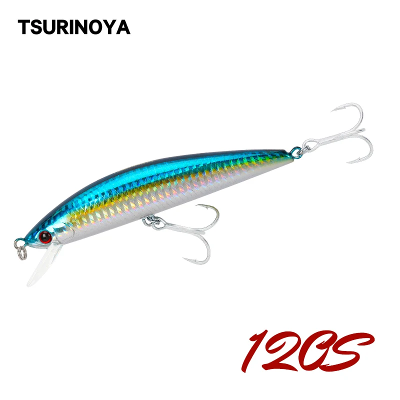 

TSURINOYA Тонущая блесна жесткая приманка DW37 соленая вода Jerkbait длинная литая приманка Seabass 120 мм 40 г Crankbait воблеры свимбейт