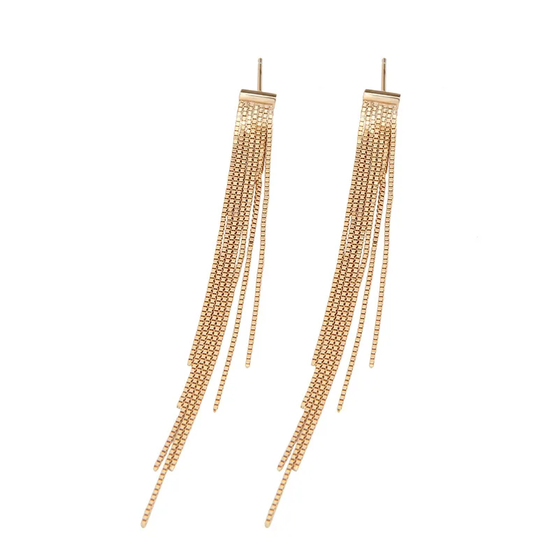 

GREEN PURPLE S925 Sterling Silver Drop Earrings For Women Light Luxury And Eelegance Earring Tassel Chain Women Jewelry Trend