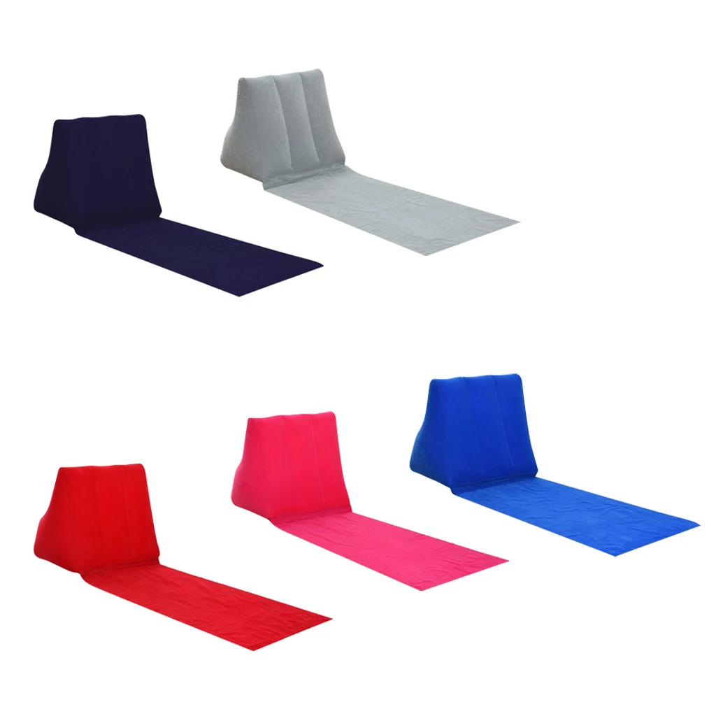 

Inflating Beach Camping Lounger Back Pillow Cushion Chair Air Bed Lazy Sofa Mattress