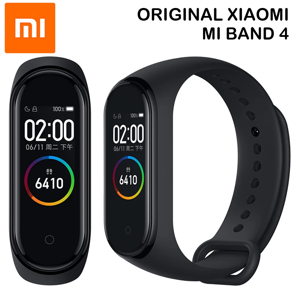 Xiaomi mi браслет, 4 браслета/Xiaomi mi, 3 браслета, пульсометр, фитнес, цветной экран, Bluetooth 5,0, умный mi Band 4, для IOS, Android