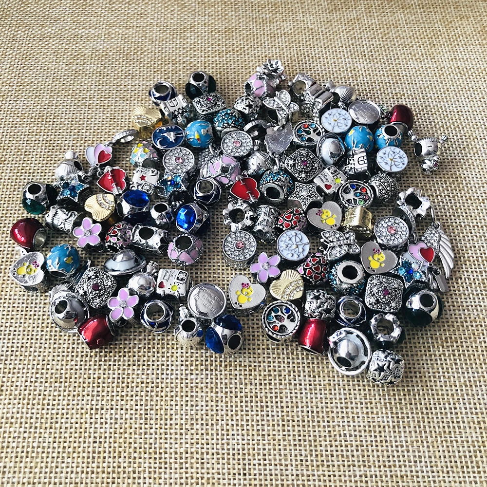 Винтажные разноцветные металлические бусины в случайном порядке подходят для