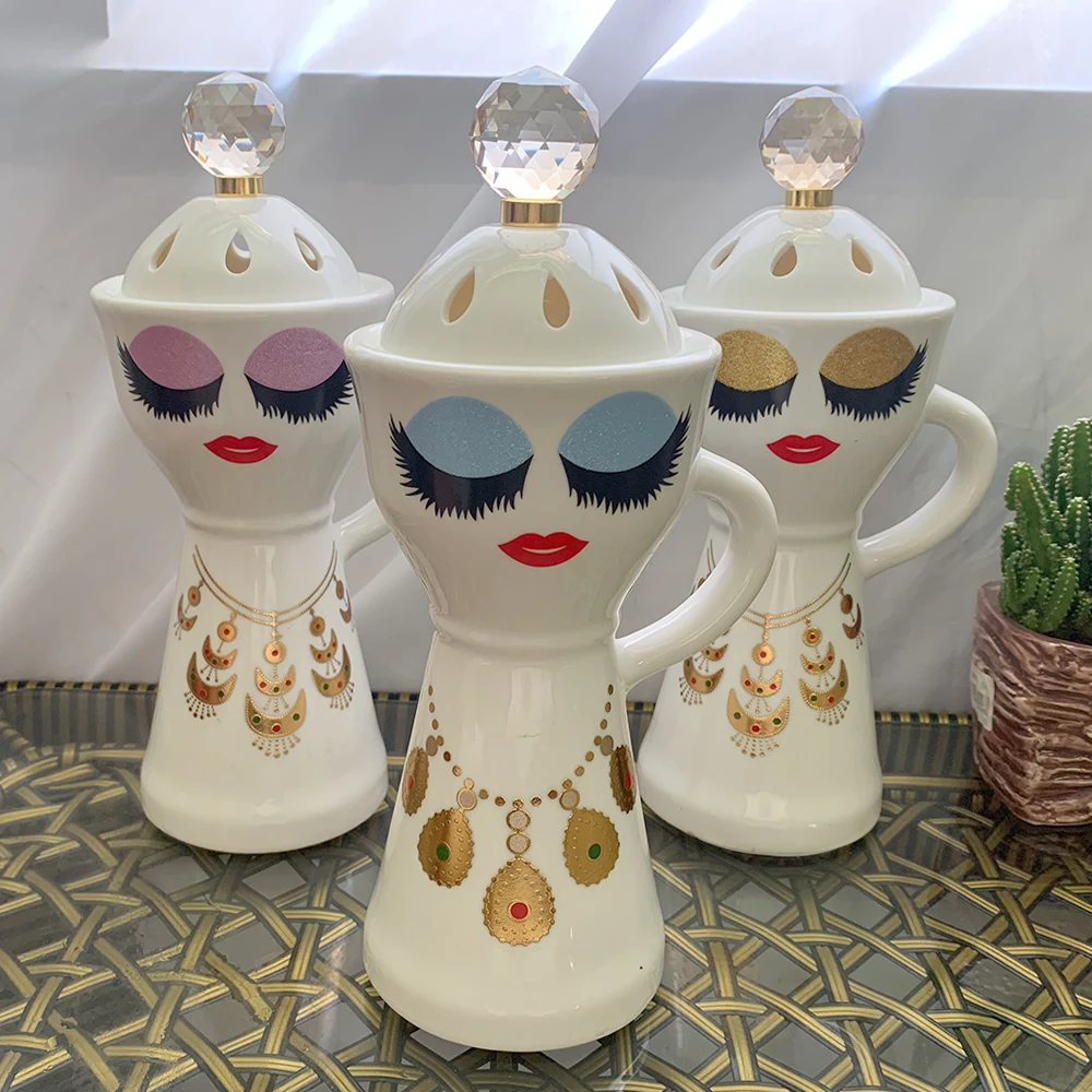 Креативная курильница керамическая фотолампа с привлекательными глазами для