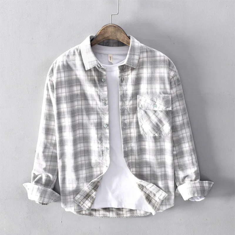 

512 new thickened Plush shirt men's autumn and winter leisure corduroy warm shirt coat men's