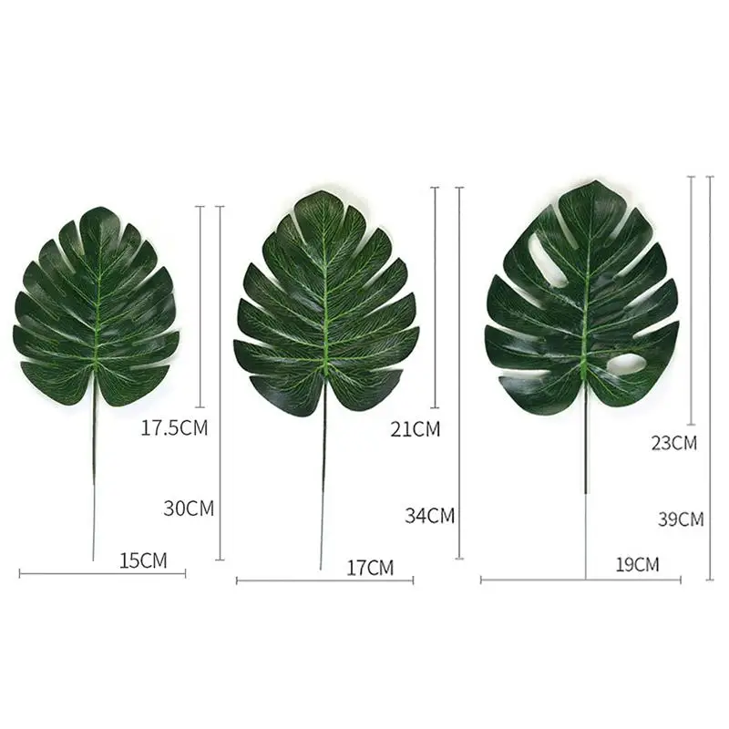 

36PCS Artificial Palm Leaf DIY Simulated Monstera Leaf Artificial Tropical Leaf